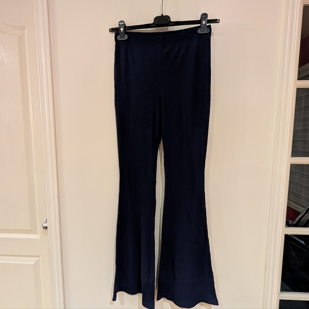 H&M Dark Blue Flare Pants